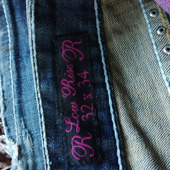 Women's Rock and Roll Cowgirl dark wash Denim 32x34 Used - Picture 5 of 11